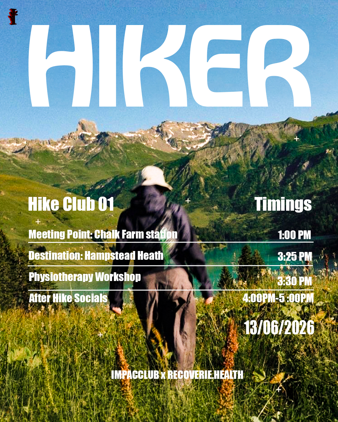 Hike Club 01 - Hampstead Heath - Sat, 13 Jun 2026 at Meeting point: Chalk Farm station, London NW1 8AB, IMPACC wellness community event